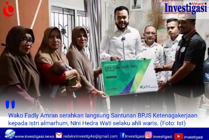 Wako Fadly Amran Serahkan Santunan Bpjs Ketenagakerjaan Kepada Keluarga