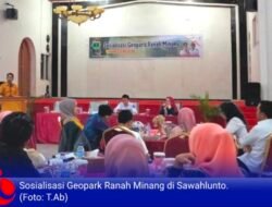 Dinas Pariwisata Sumbar Sosialisasikan Geopark Ranahminang di Sawahlunto