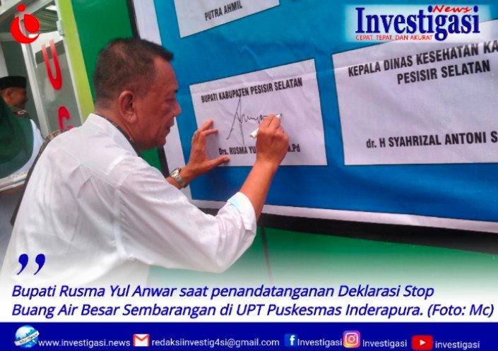 Kunjungi Upt Puskesmas Inderapura Bupati Lakukan Deklarasi Stop Buang