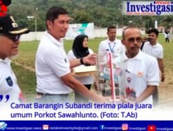 Kecamatan Barangin Juara Umum Porkot Kota Sawahlunto
