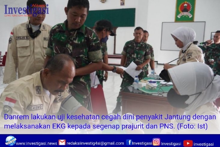 Kepedulian Danrem Wijayakusuma kepada Kesehatan Prajuritnya