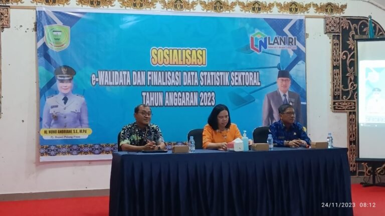 Asisten III Setda Kabupaten Pulang Pisau Buka Sosialisasi E-walidata