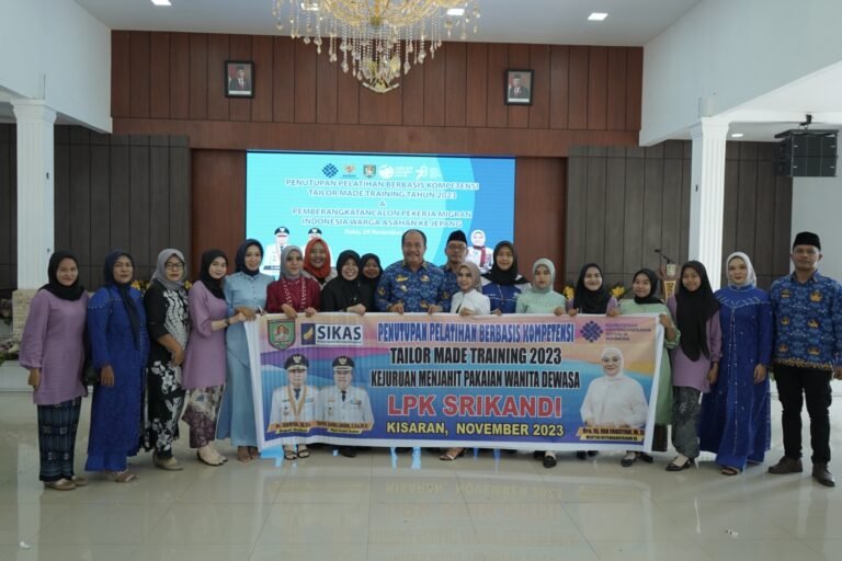 Wabup Asahan Tutup Pelatihan Berbasis Kompetensi Tailor Made Training Tahun 2023